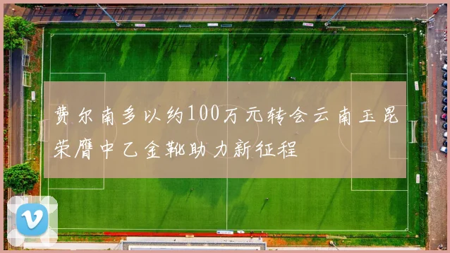 费尔南多以约100万元转会云南玉昆荣膺中乙金靴助力新征程